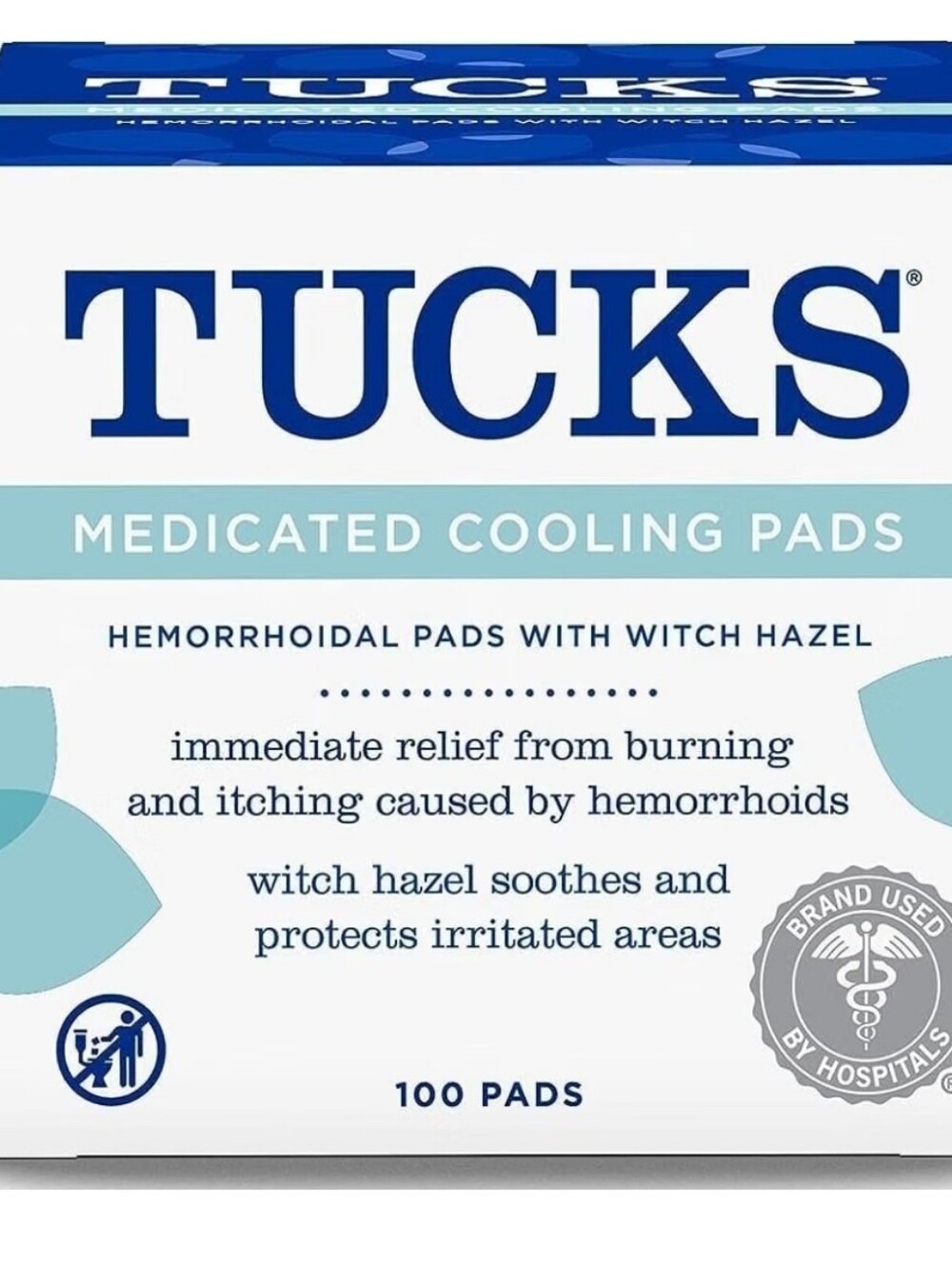NWT, TUCKS • Witch Hazel Cooling Pads, 100 Count